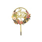 Happy Birthday Anniversary Wedding Cake Flowers Topper Acrylic Party Decorations