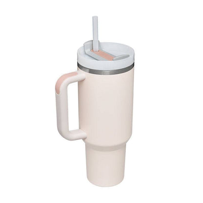 40 oz Insulated Stainless Steel Travel Mug with Handle & Straw (BPA-Free)-9