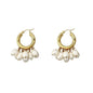 Silver Women Earrings Stud Crystal Cubic Zircon Dangle Wedding Gift