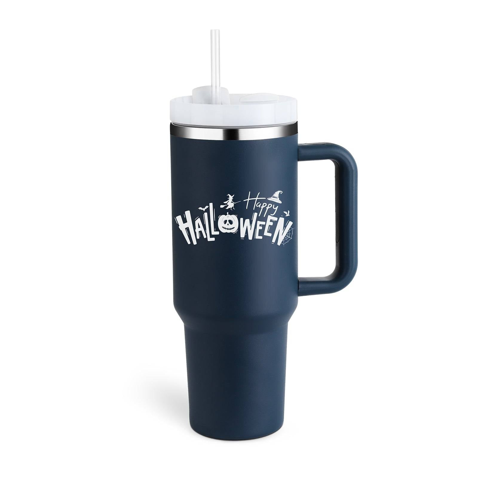 40 oz Insulated Stainless Steel Travel Mug with Handle & Straw (BPA-Free)-27