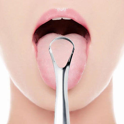 Tongue Cleaner Stainless Steel Tongue Scraper Oral Hygiene Tool for Fresh Breath