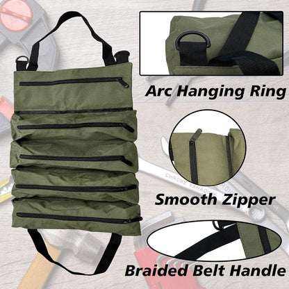Multi-Purpose Tool Roll Up Bag Wrench Roll Pouch Hanging Tool Portable Organiser