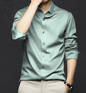 Men's Wrinkle-Resistant Non-Iron Formal Business Casual Premium Ice Silk Dress Shirt