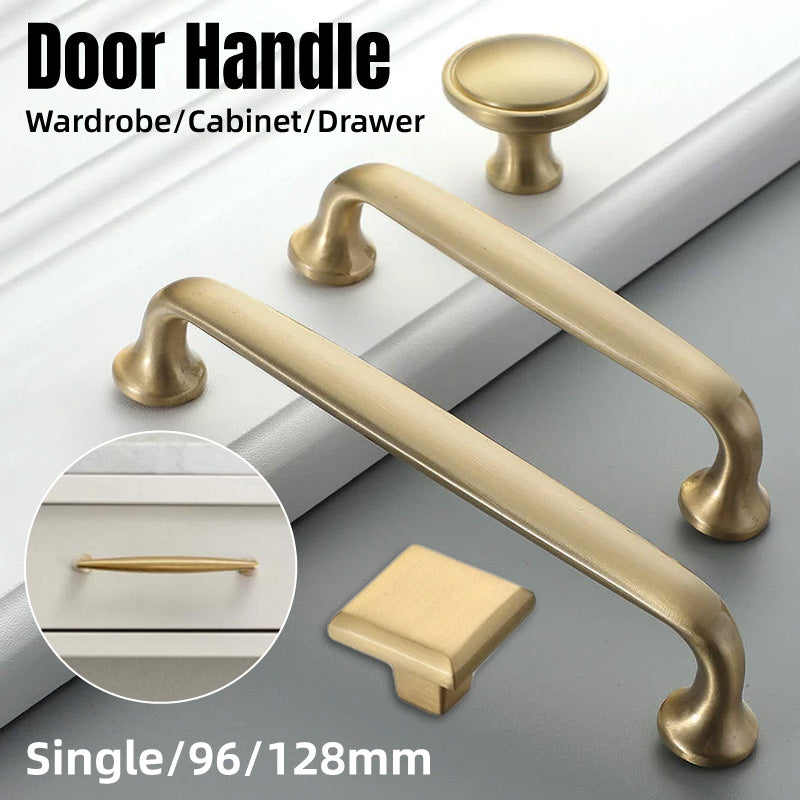 Nordic Gold Cabinet Handle Simple Light Luxury Drawer Door Pull Wardrobe Handle-0