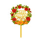 Happy Birthday Anniversary Wedding Cake Flowers Topper Acrylic Party Decorations