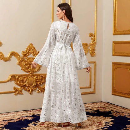 V-neck long sleeved dress