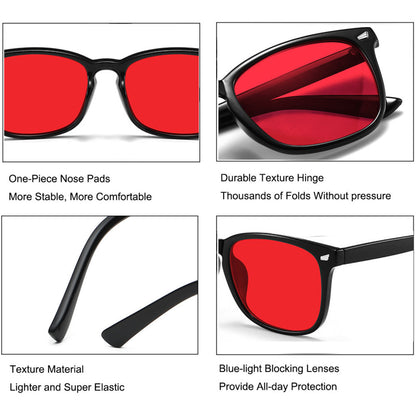 Gaming Phone Glasses Square Frame Eyewear Rivet Blue Light Blocking Glasses Wholesale