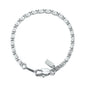 925 Sterling Silver Plated Scroll Link Child Bracelet with Parrot Clasp - USA Made