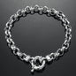 925 Sterling Silver Plated 6mm Belcher Chain Bracelet with Marina Bolt Clasp
