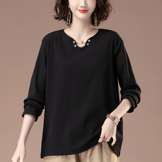Long sleeved loose T-shirt for women