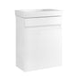 NNEDSZ 400mm Bathroom Vanity Basin Cabinet Sink Storage Wall Hung Ceramic Basins Wall Mounted White-0