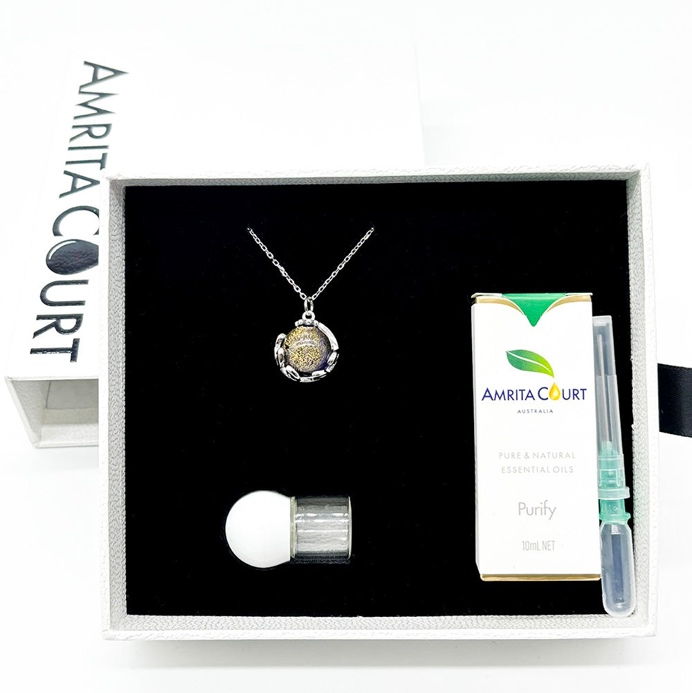 Planet Murano Aroma Necklace - Celestial Sapphire | Energy & Healing | Diffuse on the go | Gift for her
