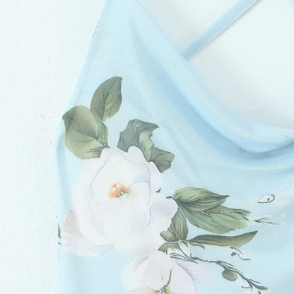 Asymmetric Knitted Strap Swing Neck Dress
