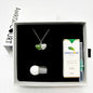 Diamond Shell Murano Aroma Necklace - Electric Lime | Energy & Healing | Diffuse on the go | Sterling Silver Gift