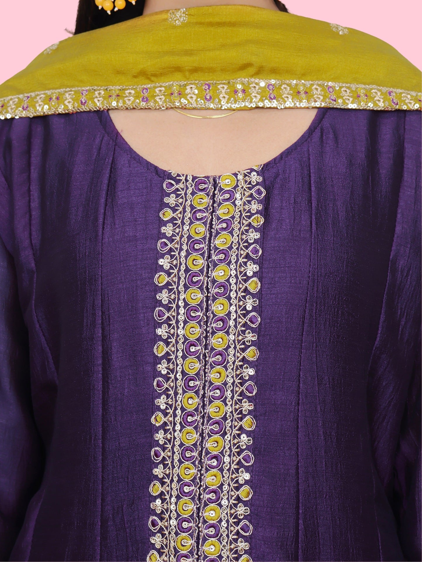 Woman's Anarkali Suit Set with Dupatta-3