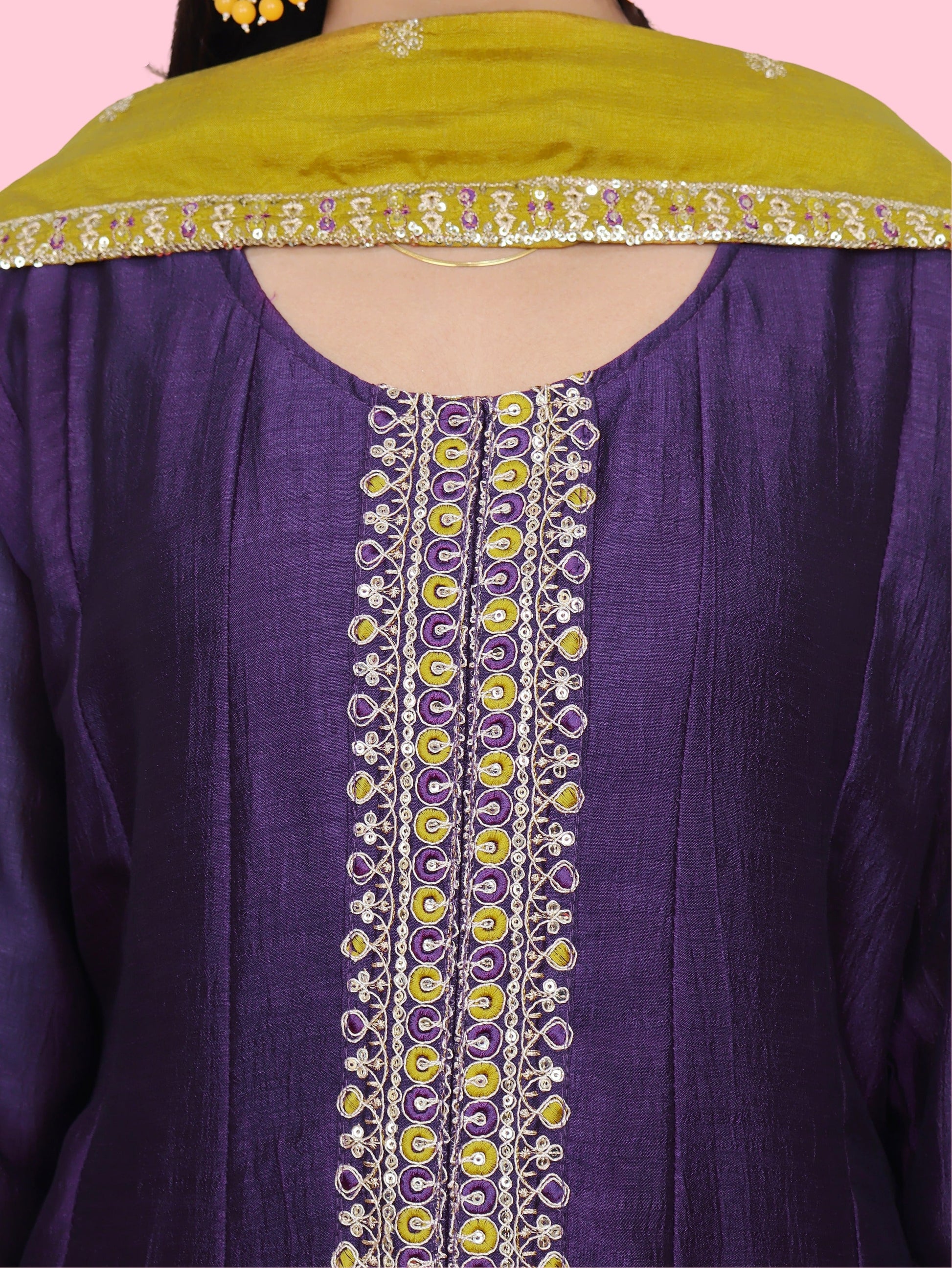 Woman's Anarkali Suit Set with Dupatta-3