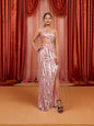 One-Shoulder Sequin Maxi Party Dress by Shreekama-7