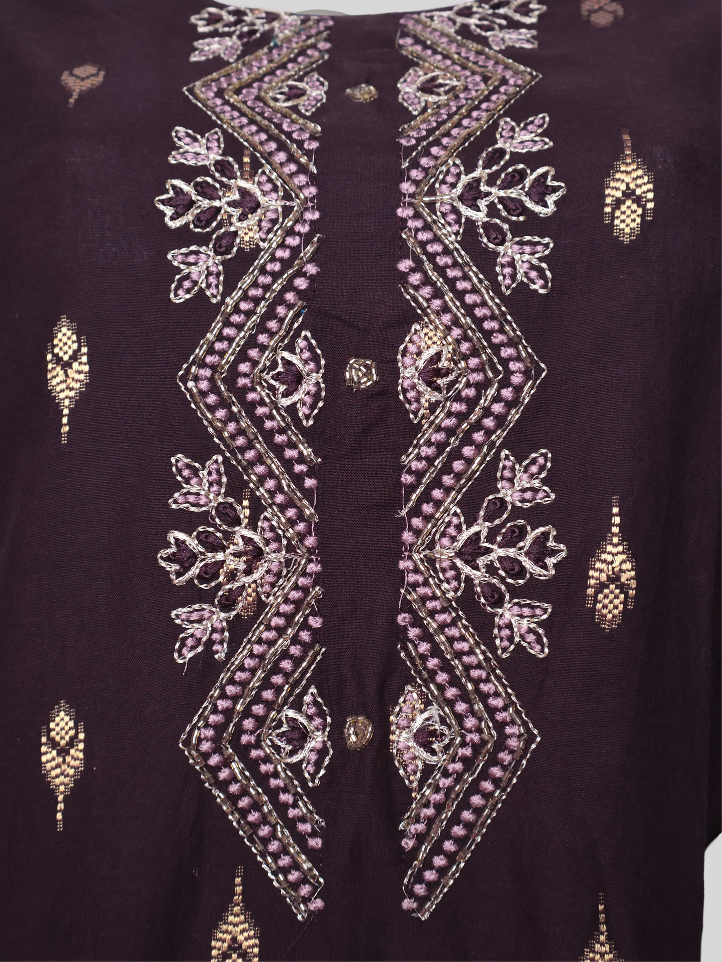Cotton Kurti with Stunning Embroidered Neck-2