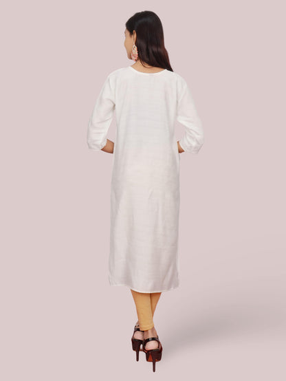 Cotton Kurti with Beautifully Embroidered Neckline-2