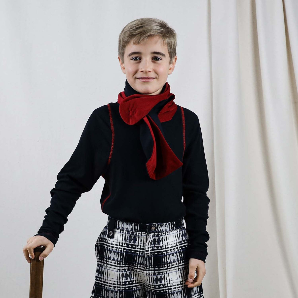 Kids' Black Turtleneck Top