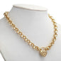 18ct Heavy Yellow Gold Plated 10mm Belcher Chain Necklace with a Filigree Locket - USA Made