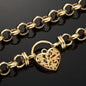 18ct Heavy Yellow Gold Plated 10mm Belcher Chain Necklace with a Filigree Locket - USA Made