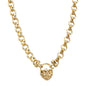 18ct Heavy Yellow Gold Plated 10mm Belcher Chain Necklace with a Filigree Locket - USA Made