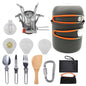 Outdoor Camping Cookware Backpacking Bowl Pot+ Mini Canister Stove Burner Foldable-7