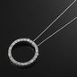 925 Sterling Silver Plated Eternity Pendant Necklace Featuring 30 Crystals by Swarovski®-0