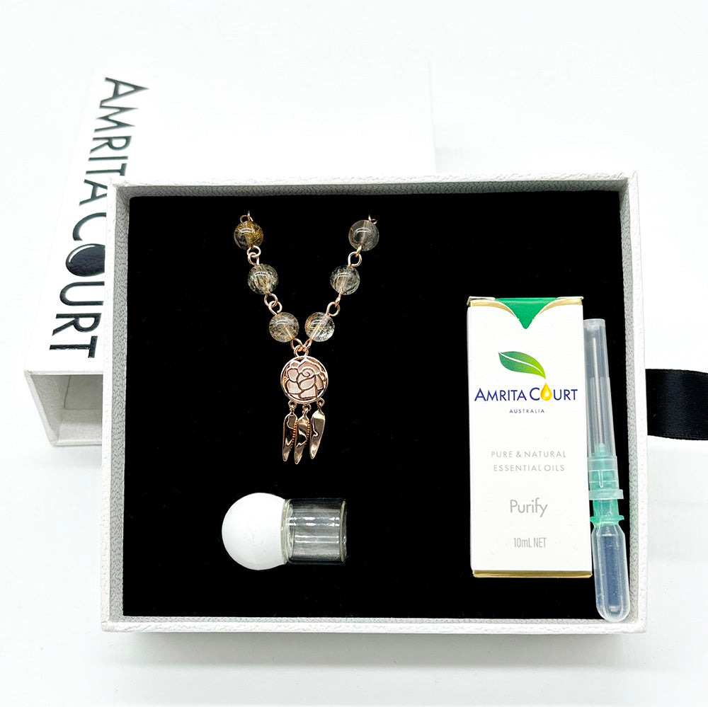 Rose Aroma Necklace | Energy & Healing | Diffusing on the go