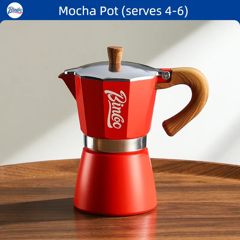 300ml Moka Pot - Italian Espresso Stovetop Coffee Maker for Home Baristas