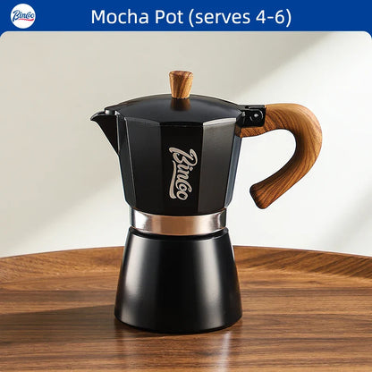300ml Moka Pot - Italian Espresso Stovetop Coffee Maker for Home Baristas