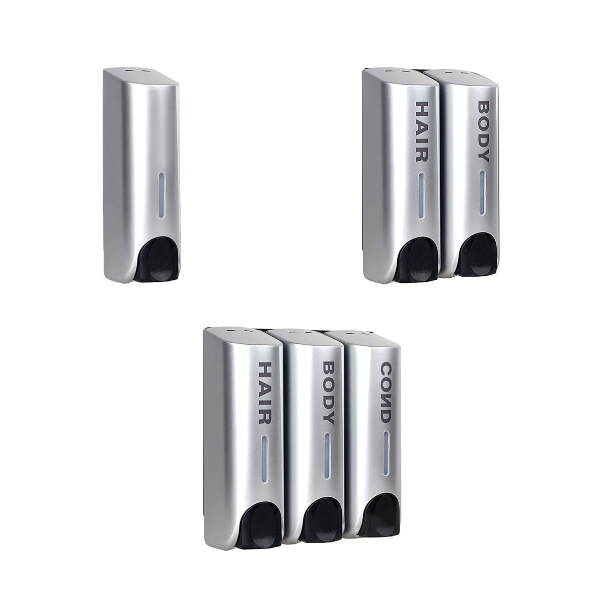 3 Sizes Soap Dispenser Wall Mount Hand Wash Bathroom Shampoo Shower Liquid Manual-1