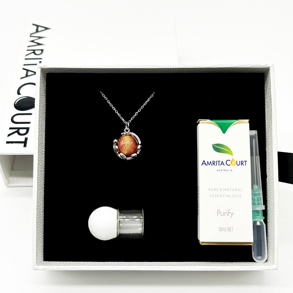 Planet Murano Aroma Necklace - Solstice Sunburst | Energy & Healing | Diffuse on the go
