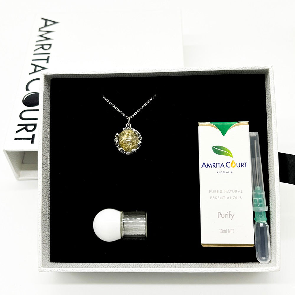 Planet Murano Aroma Necklace - Stardust Crystal | Energy & Healing | Diffuse on the go | Gift For Her