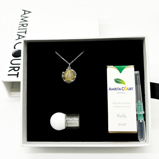 Planet Murano Aroma Necklace - Stardust Crystal | Energy & Healing | Diffuse on the go | Gift For Her