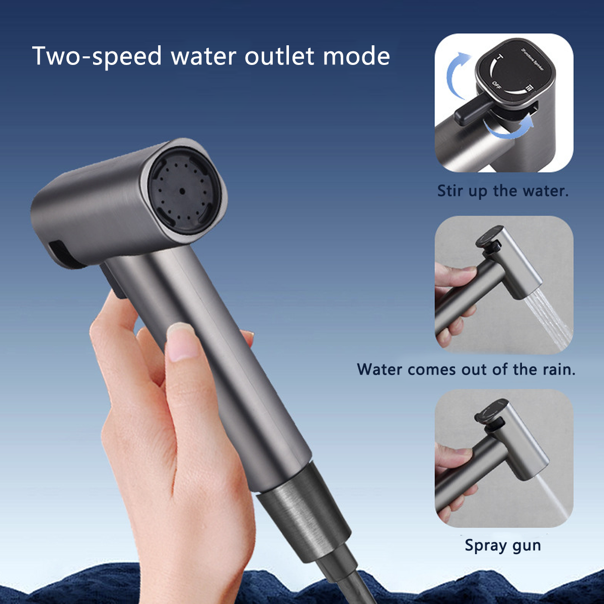 Toilet Spray Gun High Pressure Bidet Faucet Nozzle Bathroom Washer Jet Cleaner-3