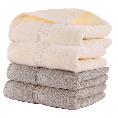 2 PCS Thick Absorbent Cotton Face Towel Soft Yarn Skin Friendly Washcloth Use-1