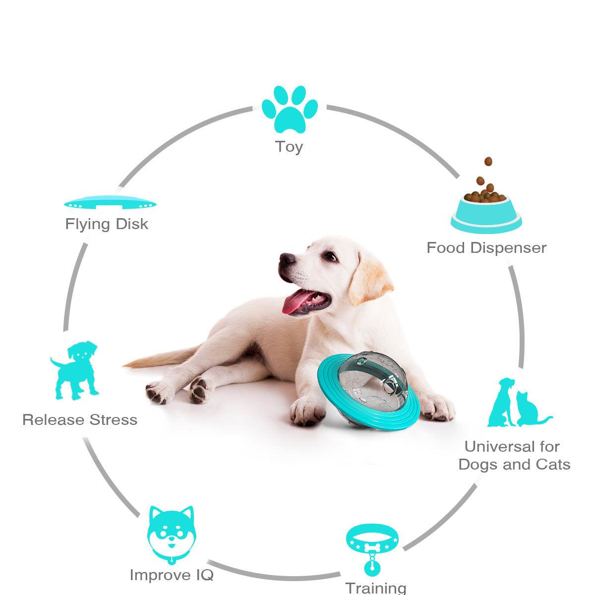 Leaky Ball Teething Toy Frisbee for Dogs and Cats Training Interactive Pet Toy-4