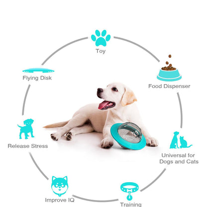 Leaky Ball Teething Toy Frisbee for Dogs and Cats Training Interactive Pet Toy-4