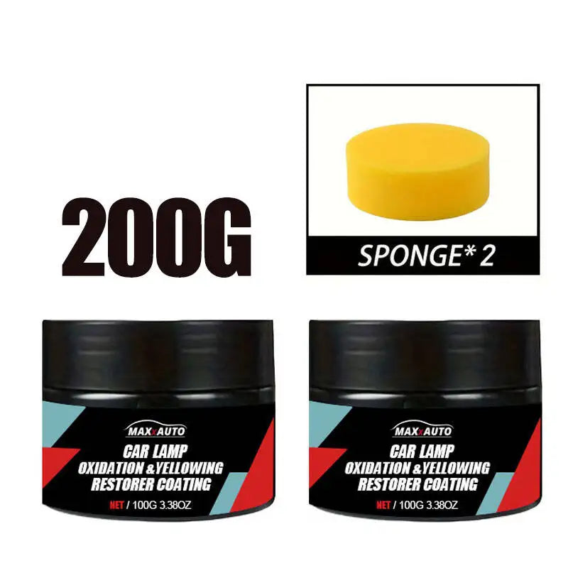 Car Headlight Restoration Polishing Kit - Scratch Remover & Oxidation Cleaner Repair Paste for Headlamp Assembly