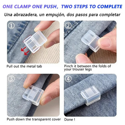 Invisible Pant Leg Adjustment Clips Anti-dragging Trouser Cuff Fastener Adjustable Pants Shortening Buttons Hidden Hem Fix Clips