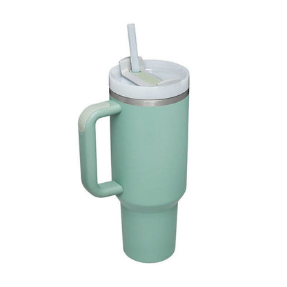 40 oz Insulated Stainless Steel Travel Mug with Handle & Straw (BPA-Free)-7