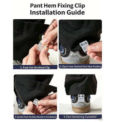 1~10PCS Invisible Leg Shortening Clip, Non-Slip Pants Edge Clip, Quick Fix Hem Clip, Hidden Pants Adjuster, Sewing Accessories