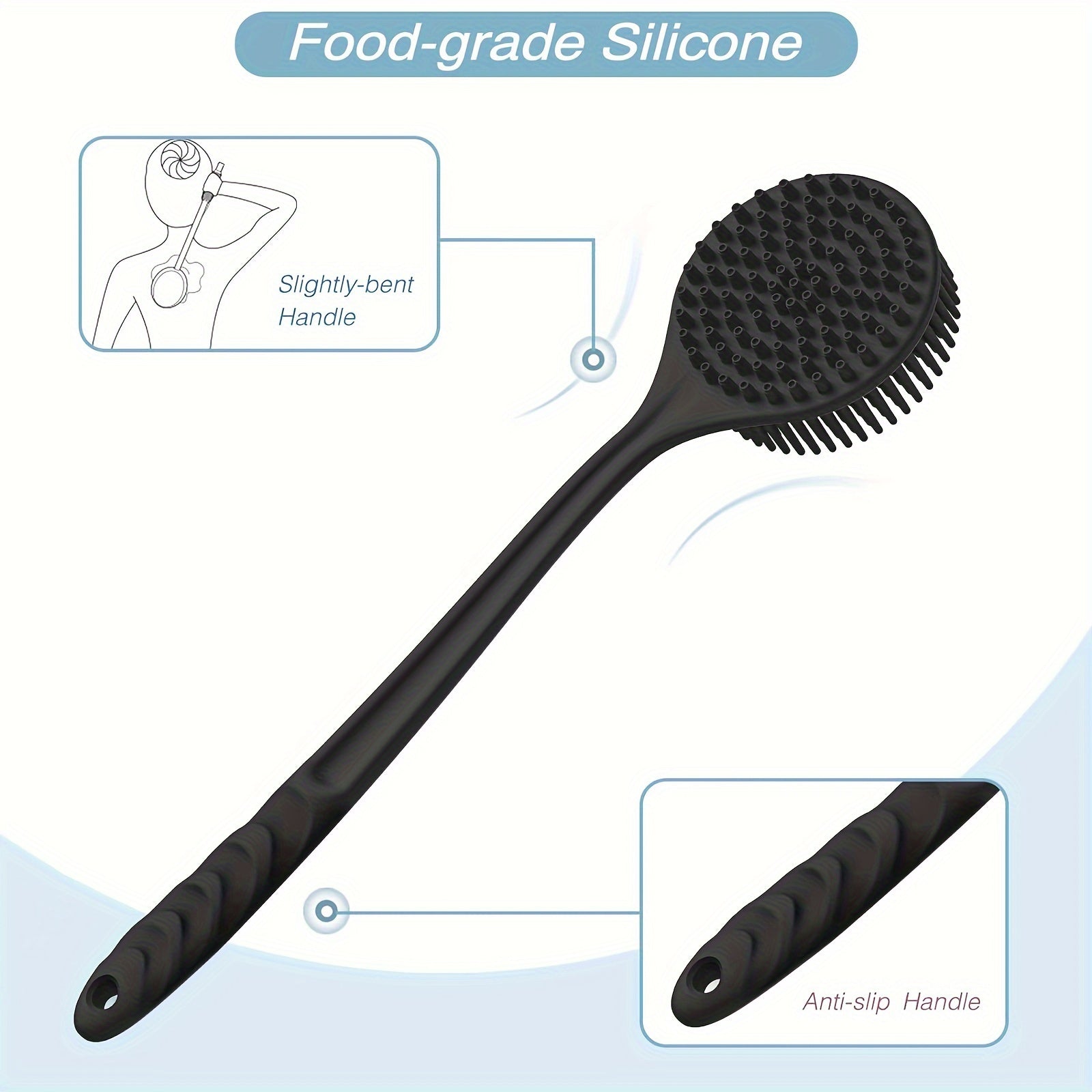 NNETM Silicone Bath Brush Set Gentle Exfoliating (4pcs)-1