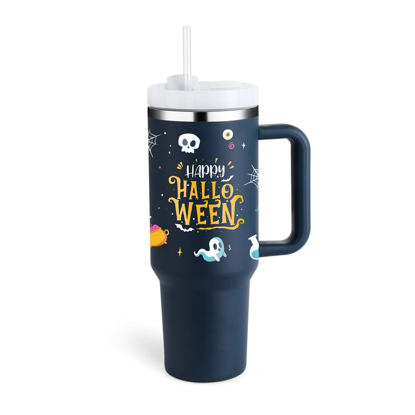 40 oz Insulated Stainless Steel Travel Mug with Handle & Straw (BPA-Free)-26