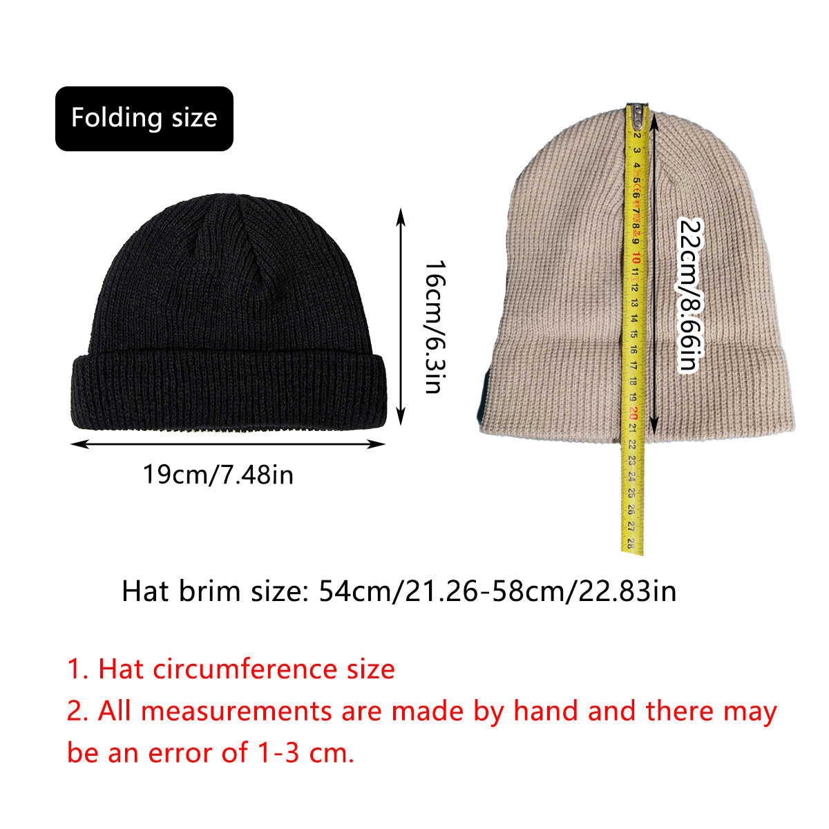 Men Women Mini Fisherman Beanie Winter Spring Hat Soft Knitted Docker Skull Cap-2