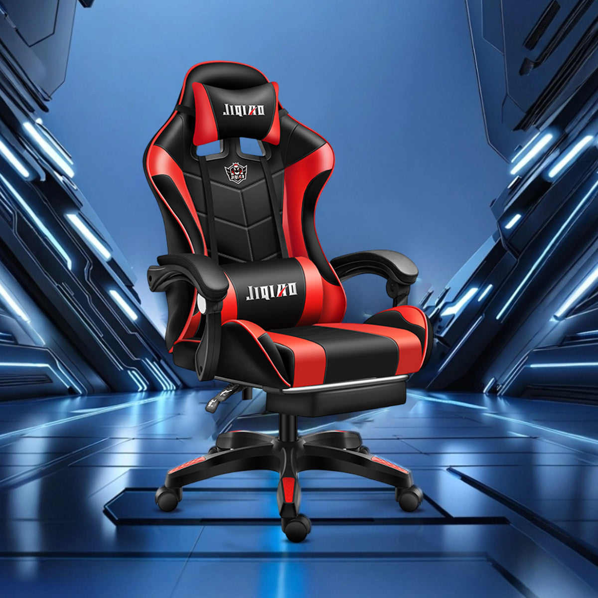 Gaming Chair Ergonomic High Back Chair with Lumbar Support Pillow and Headrest-4
