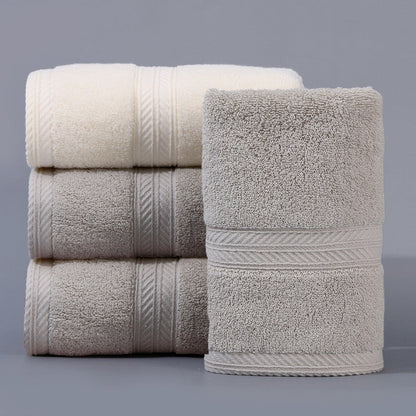 2 PCS Thick Absorbent Cotton Face Towel Soft Yarn Skin Friendly Washcloth Use-3