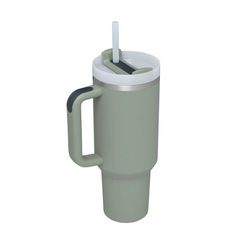 40 oz Insulated Stainless Steel Travel Mug with Handle & Straw (BPA-Free)-13